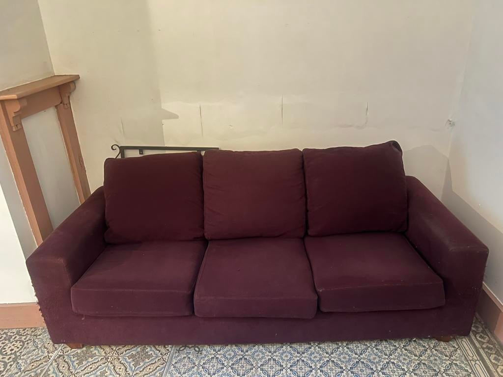 3-zit zetel, Huis en Inrichting, Ophalen, Gebruikt, Driepersoons, Stof