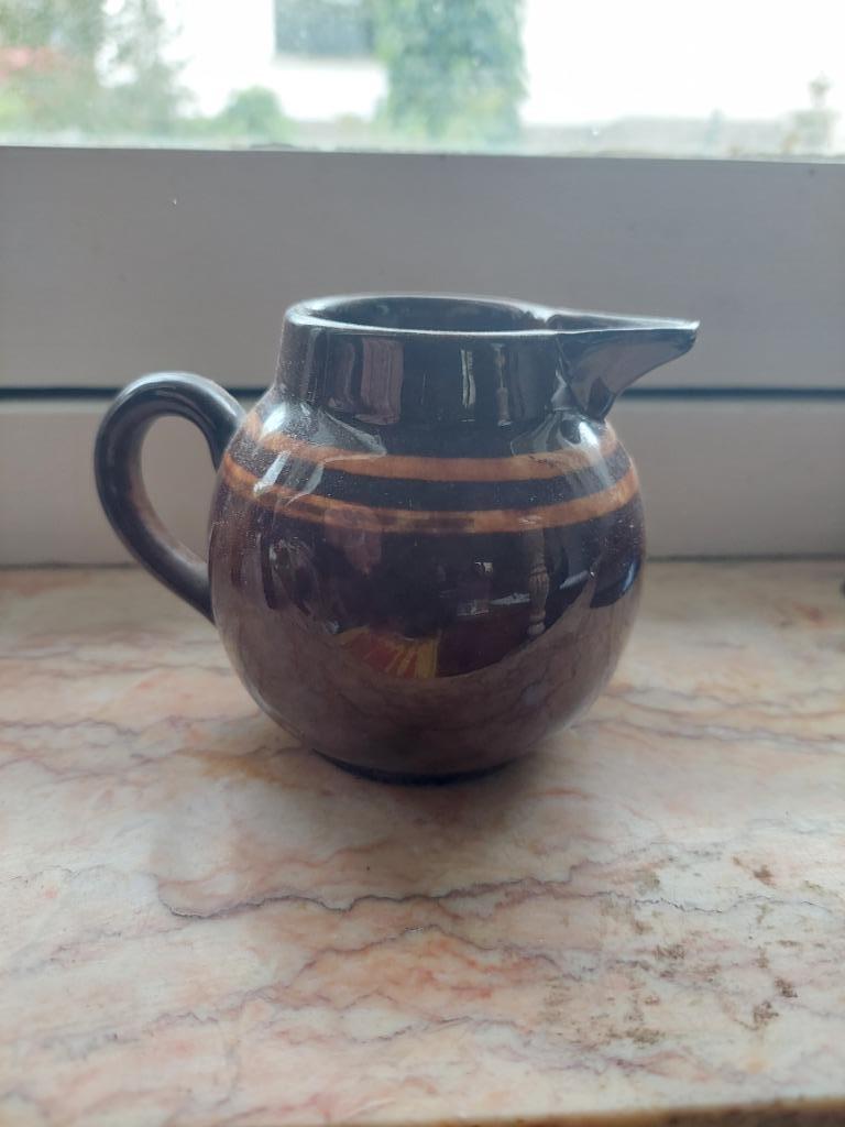 Pot à lait en terre cuite émaillé marron Rosenthal, Antiquités & Art, Enlèvement ou Envoi