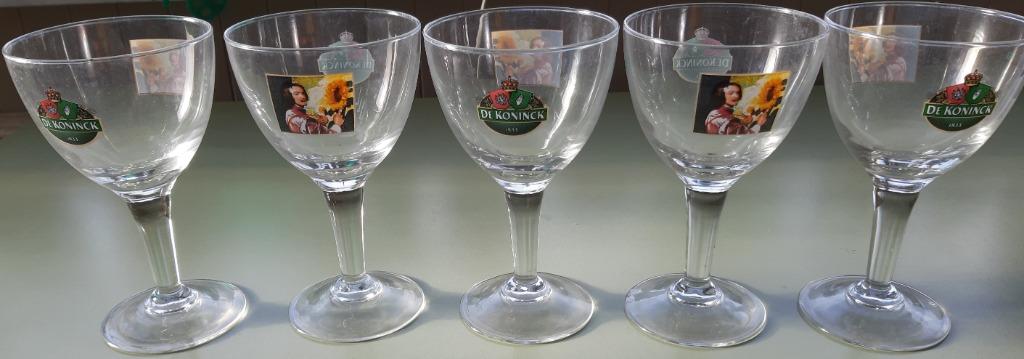 5 De Koninck bierglazen, Verzamelen, Ophalen of Verzenden, Zo goed als nieuw, Bierglas