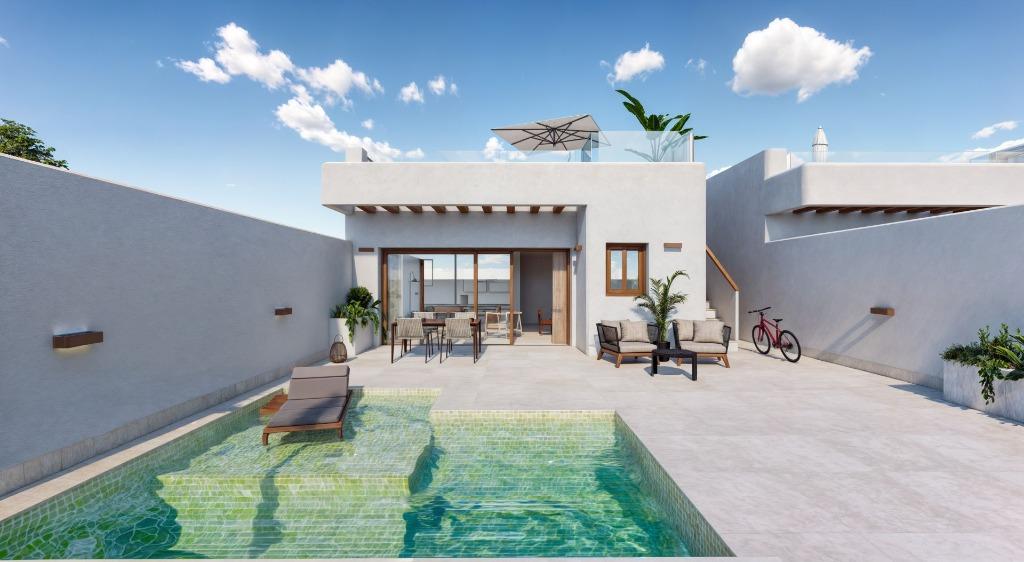 One level villas met zwembad en solarium - Torre Pacheco, Spanje, Woonhuis, 2 kamers, Torre Pacheco Murcia