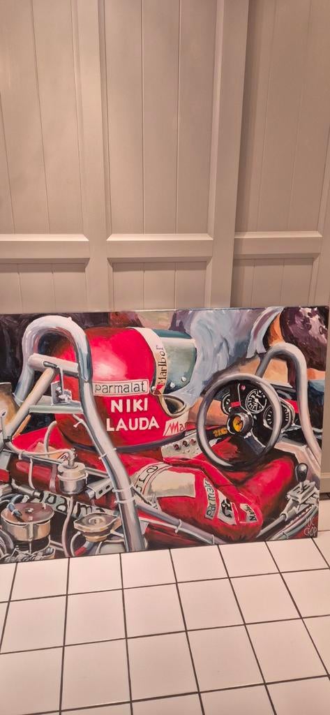Niki Lauda Ferrari 312 T2 champion cockpit painting, Ophalen