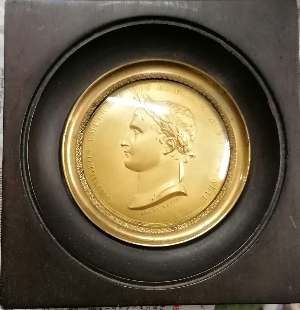 Napoleon Napoleon FECIT Napoleon Bonaparte-medaillon, Antiek en Kunst, Verzenden