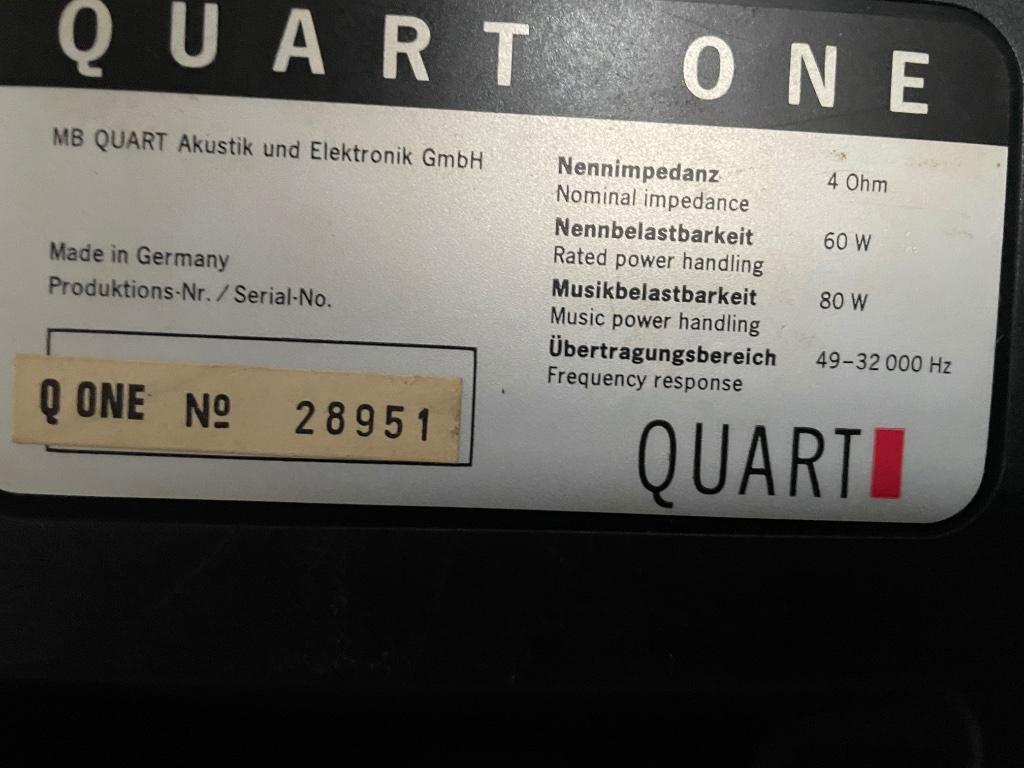Quart One, Comme neuf