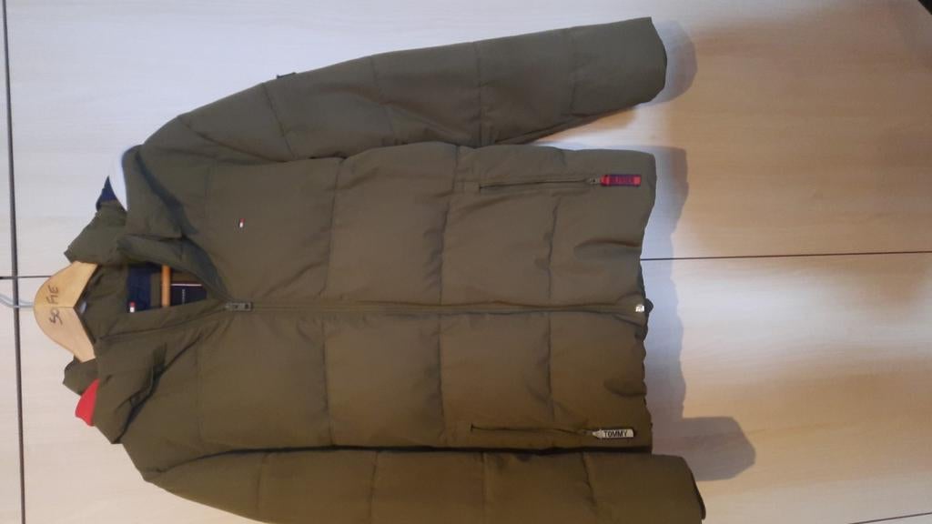 Tommy hilfigher winterjas kaki m176, Garçon, Enlèvement ou Envoi, Comme neuf, Tommy Hilfiger