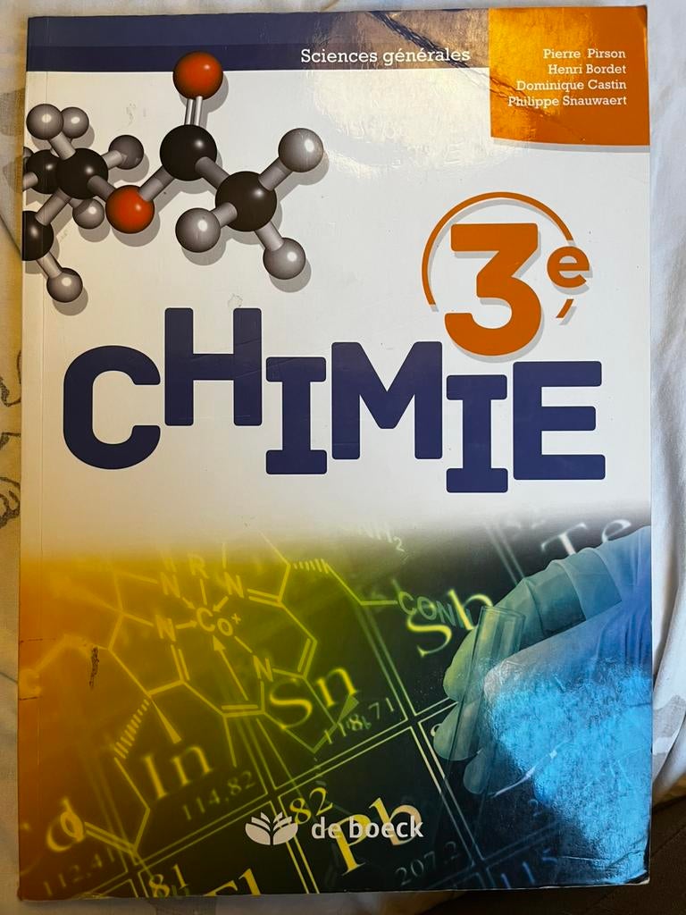 Chimie 3e De Boeck, Chimie, Enlèvement, Utilisé, Secondaire