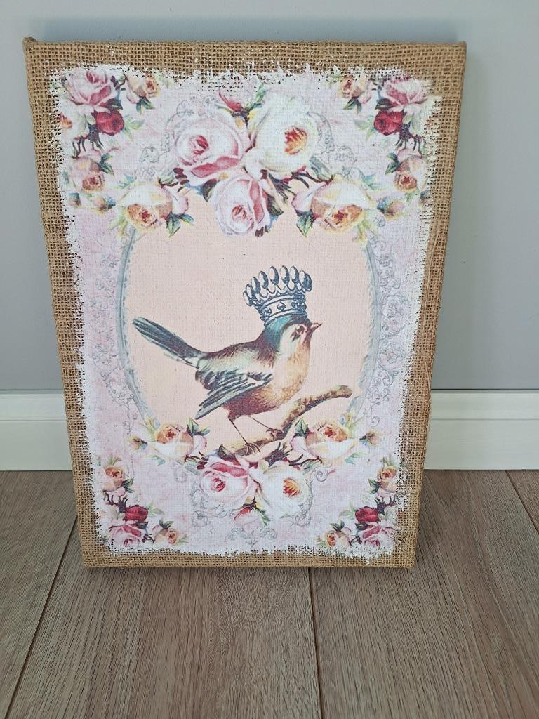 Kader met geschilderde vogel, Huis en Inrichting, Ophalen of Verzenden, Nieuw, Minder dan 50 cm, Print