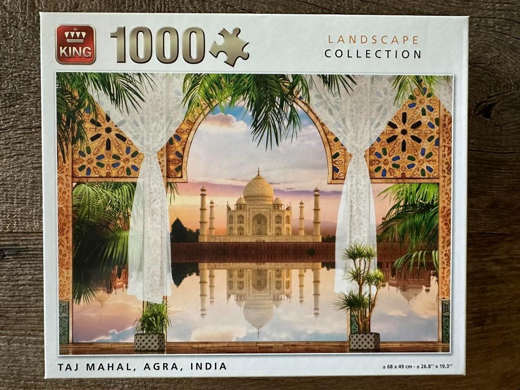 King puzzel 'Taj Mahal, India' 1000 stukjes, Enlèvement ou Envoi, 500 à 1500 pièces, Comme neuf, Puzzle