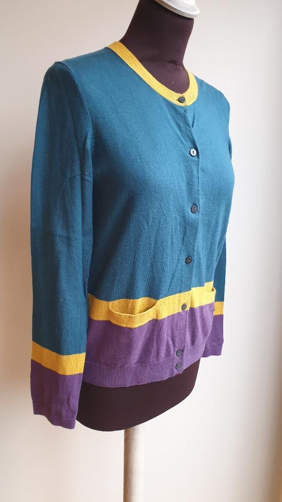 Warme wintergilet met knopen katoen met kasjmier Brax M38/40, Maat 38/40 (M), Brax, Paars, Ophalen of Verzenden