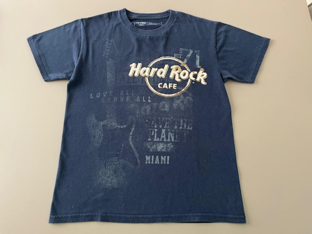 t-shirt Hard Rock Café Miami (Amerika), maat S, Kleding | Heren, T-shirts, Blauw, Geen merk, Ophalen of Verzenden, Gedragen