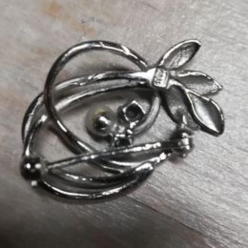 Broche décor floral, Bijoux, Sacs & Beauté, Broches, Enlèvement, Argent, Argent, Moins de 4 cm