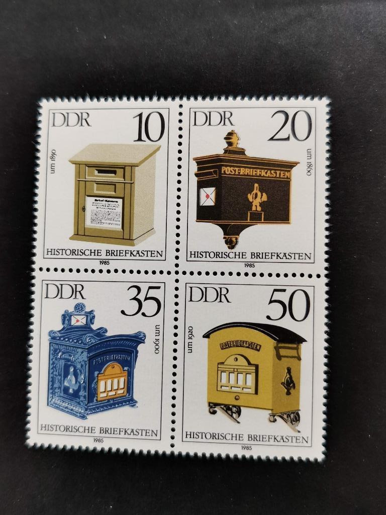 DDR 1985 - historische brievenbussen - samenhangend **, Ophalen of Verzenden, DDR, Postfris