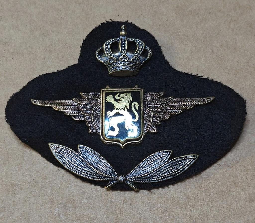 Kepie-badge van de Belgische luchtmacht Brons 
Korporaal, Verzamelen, Ophalen of Verzenden, Luchtmacht, Embleem of Badge