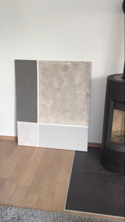 Kunstwerk van Toso, werk zoals Mondriaan 100x120 cm, Antiek en Kunst, Ophalen