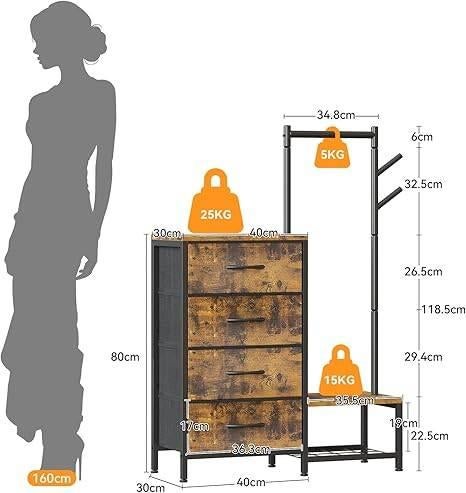 Commode 3 en 1 | porte-manteau | LIVRAISON GRATUITE, Neuf, -, -, ODK