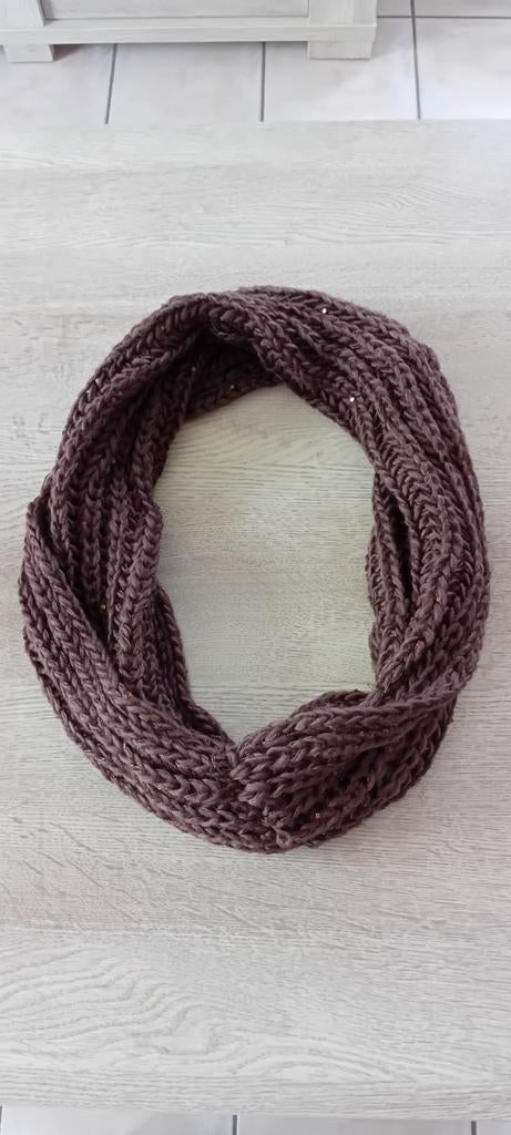 Bruine sjaal met buishals, Maat 38/40 (M), Sans marque, Ophalen of Verzenden, Sjaal