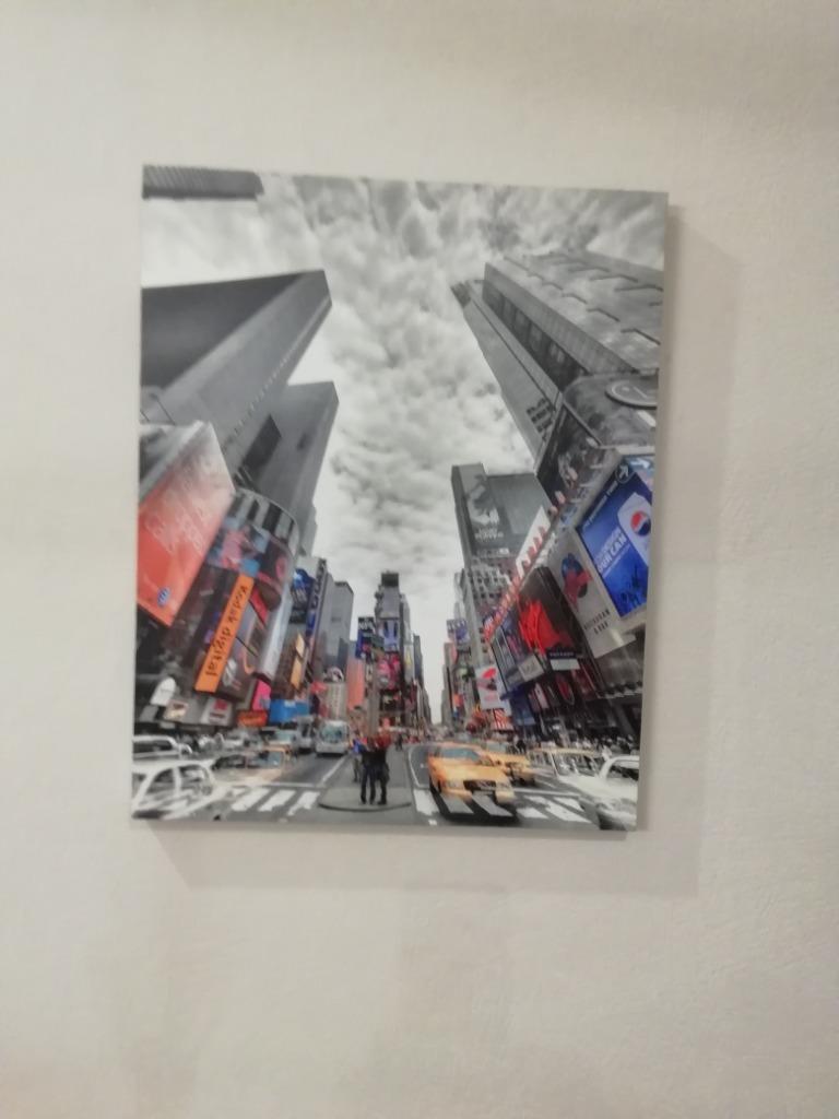 Cadre rue New-York 50X40, Enlèvement ou Envoi, Comme neuf, Bois