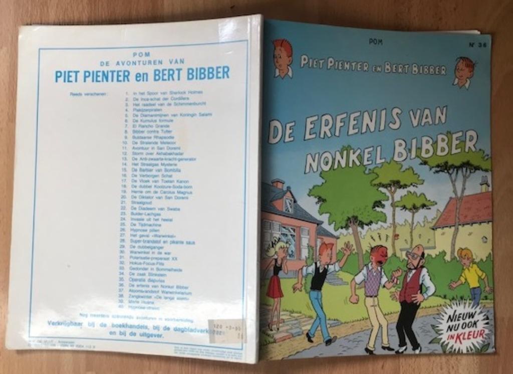 PIET PIENTER EN BERT BIBBER 36 NONKEL BIBBER IN KLEUREN, Boeken, Gelezen, Pom, Eén stripboek, Ophalen of Verzenden