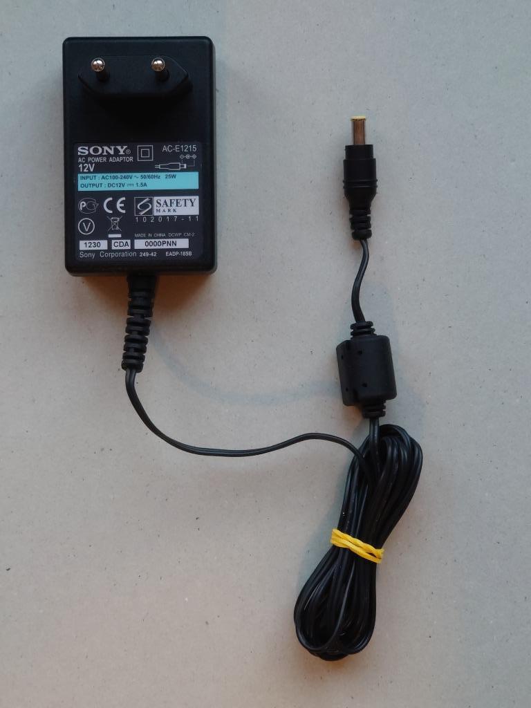 SONY ac adapter AC-E1215 12Volts 1,5A, Ophalen of Verzenden, Nieuw
