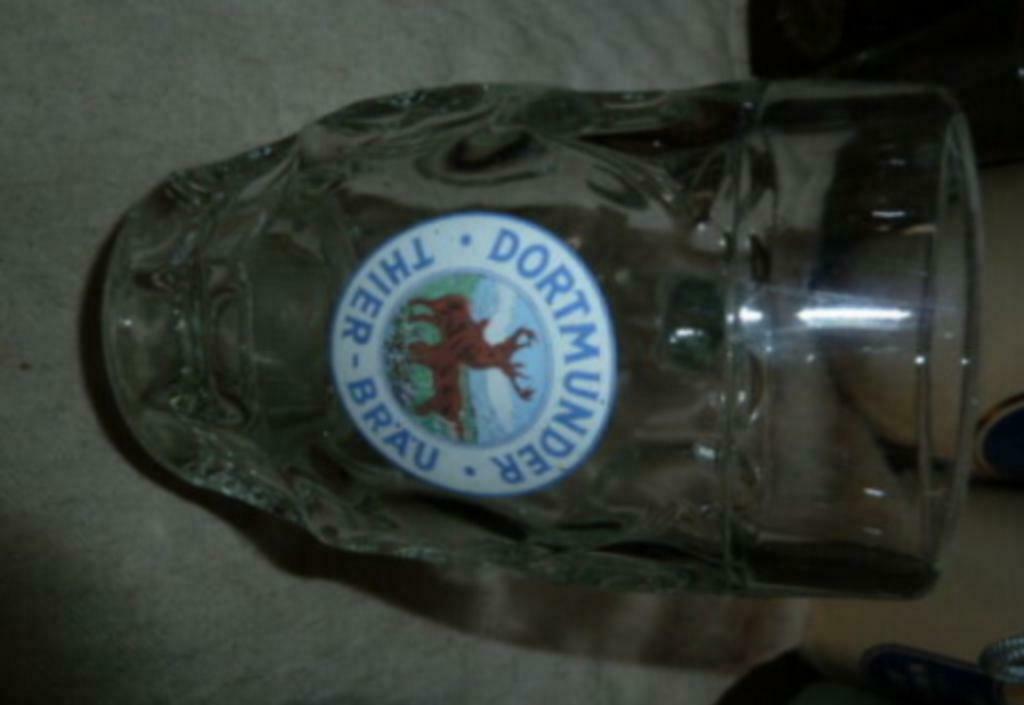 #C Bier glas / pul DORTMUNDER THIER - BRÄU 0,25L, Enlèvement ou Envoi, Utilisé, Verre à bière