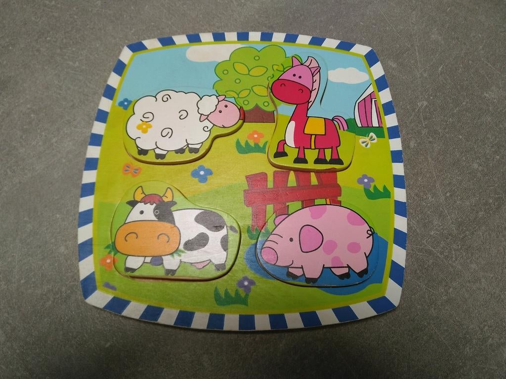 Houten peuterpuzzel, Ophalen of Verzenden, Zo goed als nieuw