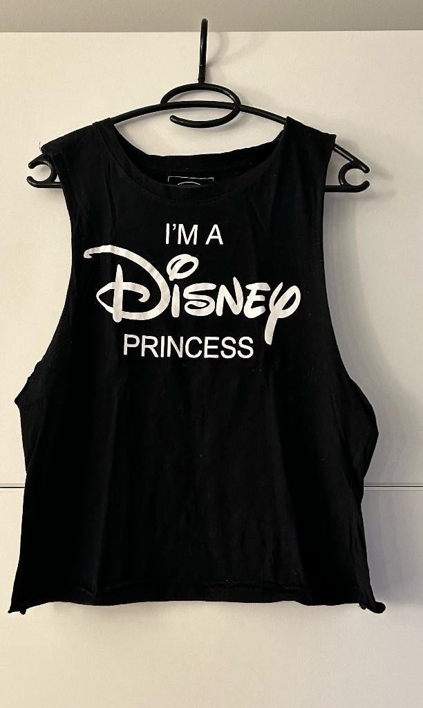 Disney zwart topje met tekst, Disney, Zwart, Maat 42/44 (L), Ophalen of Verzenden