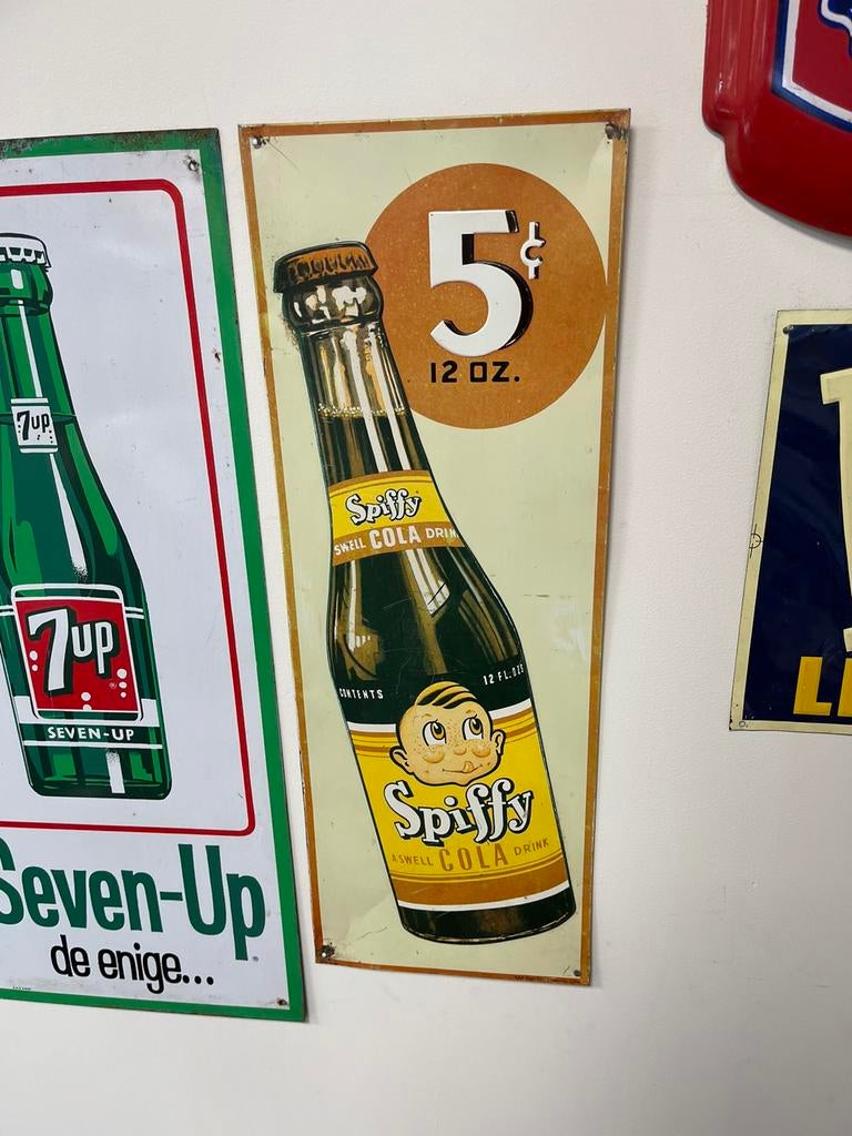 Spiffy Cola oud reclame bord, Ophalen of Verzenden, Gebruikt, Reclamebord