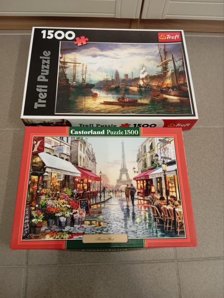 Puzzels 1500 stukken. 2€ per doos, Ophalen