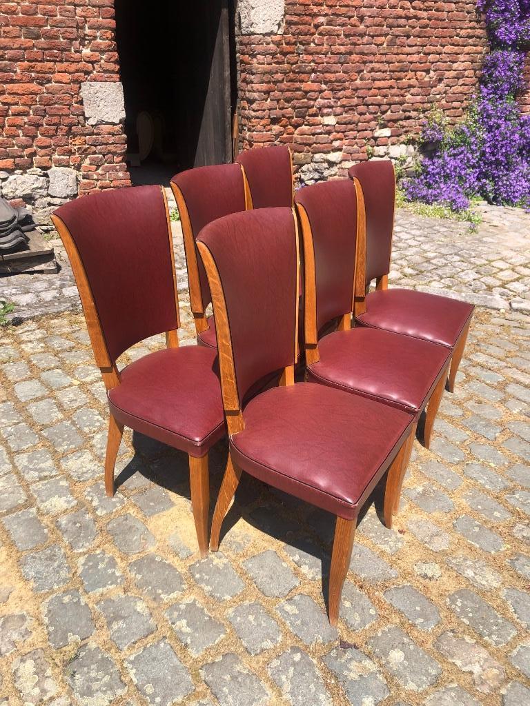 Série de six chaises Art Deco, Antiquités & Art, Enlèvement ou Envoi
