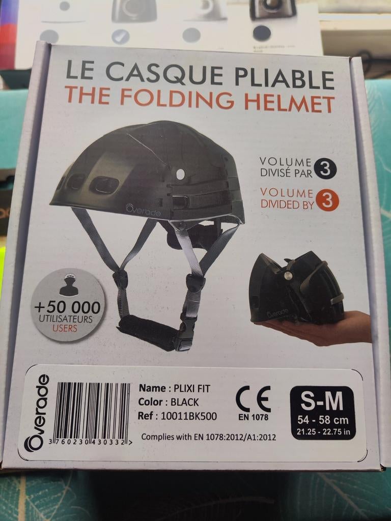 Idée Cadeau !!! Casque de vélo Pliable Overade Neuf, Vélos & Vélomoteurs, Enlèvement ou Envoi