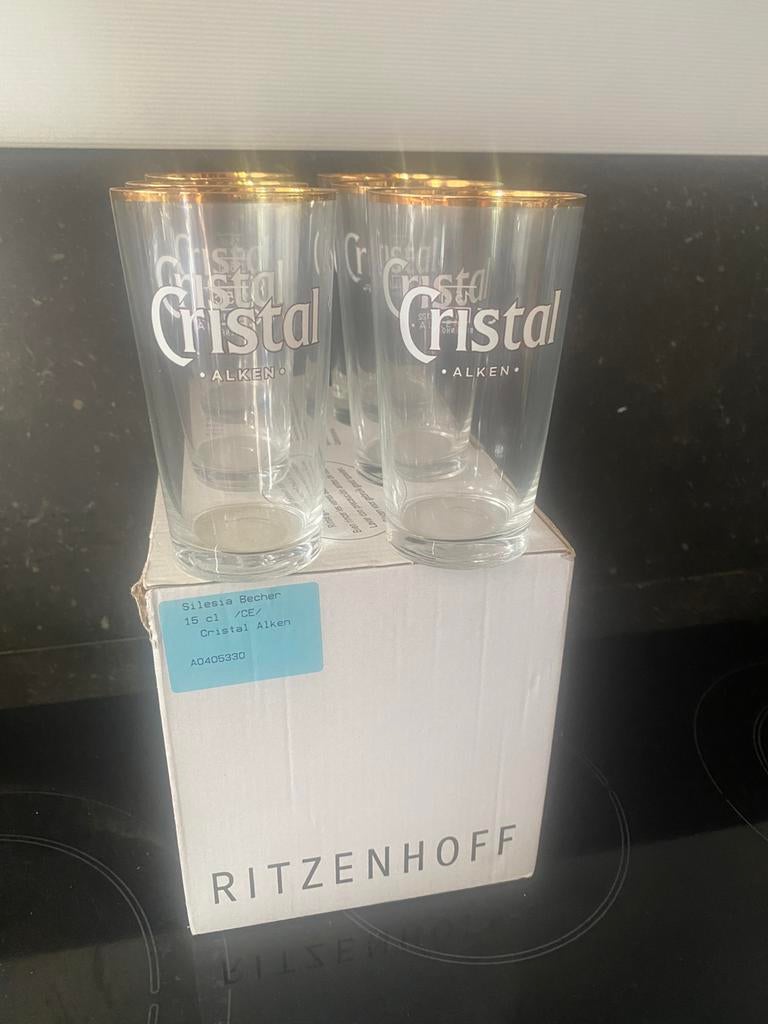 cristal alken glas  6 x 15 cl, Ophalen of Verzenden, Zo goed als nieuw, Glas of Glazen, Overige merken