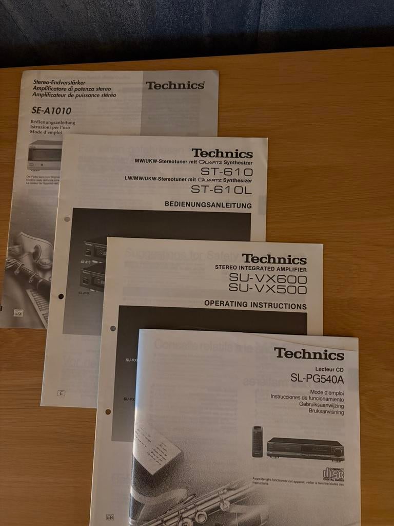 Originele Technics handleidingen, Audio, Tv en Foto, Overige Audio, Tv en Foto, Ophalen, Zo goed als nieuw