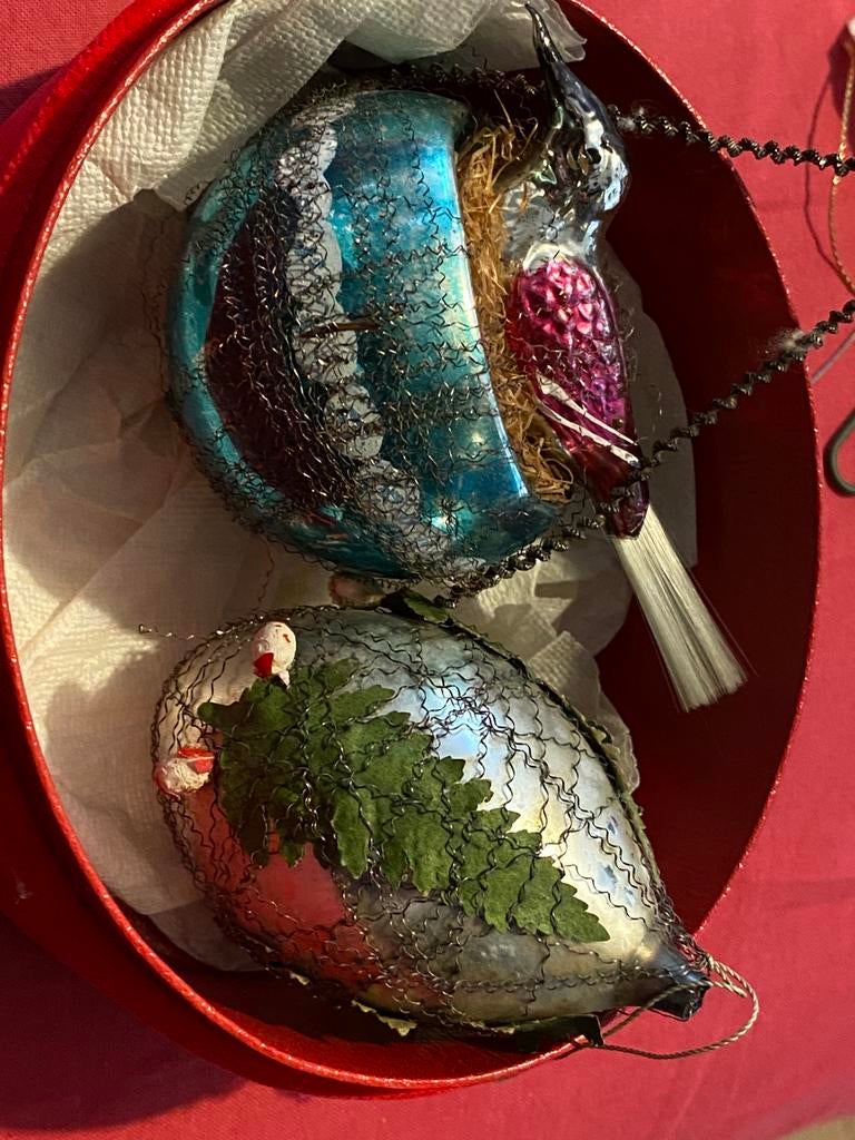 Kerstballen, vogelnest, Ophalen of Verzenden, Zo goed als nieuw
