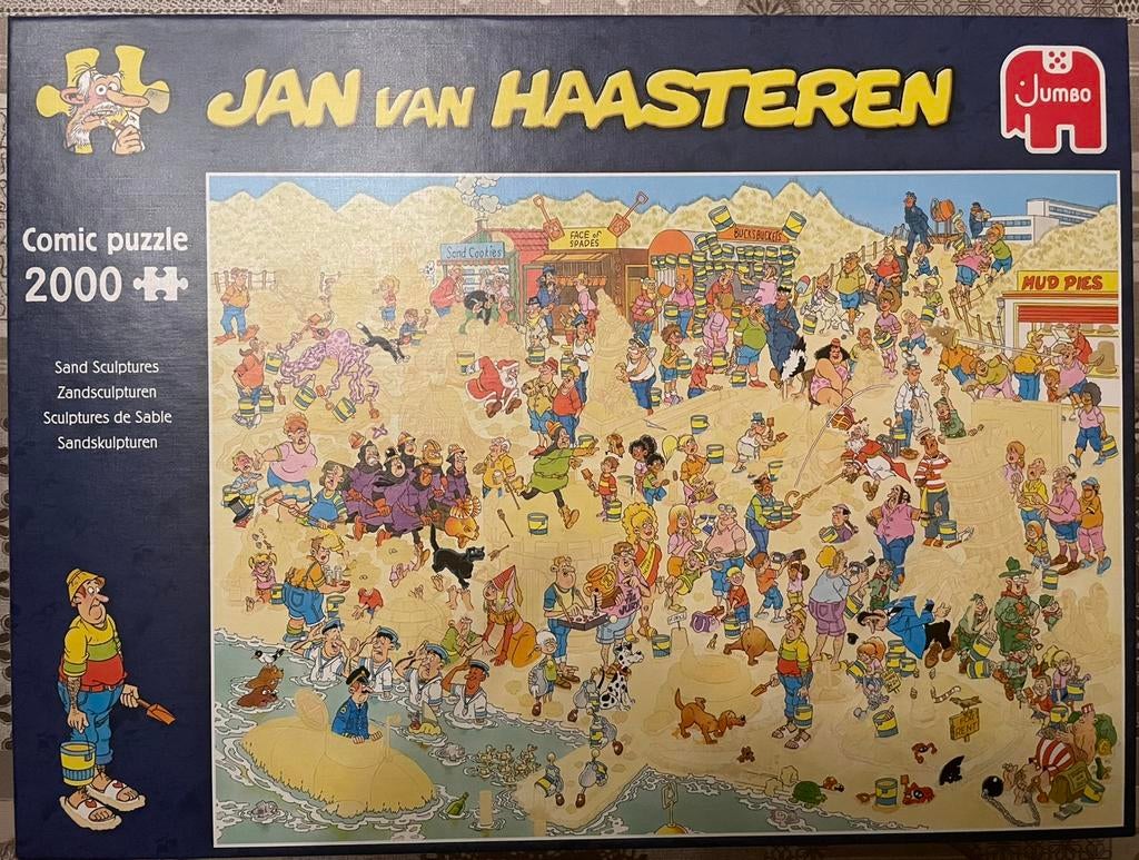 Puzzel 2000st Jan van Haasteren Zandsculpturen, Ophalen, Meer dan 1500 stukjes, Zo goed als nieuw, Legpuzzel