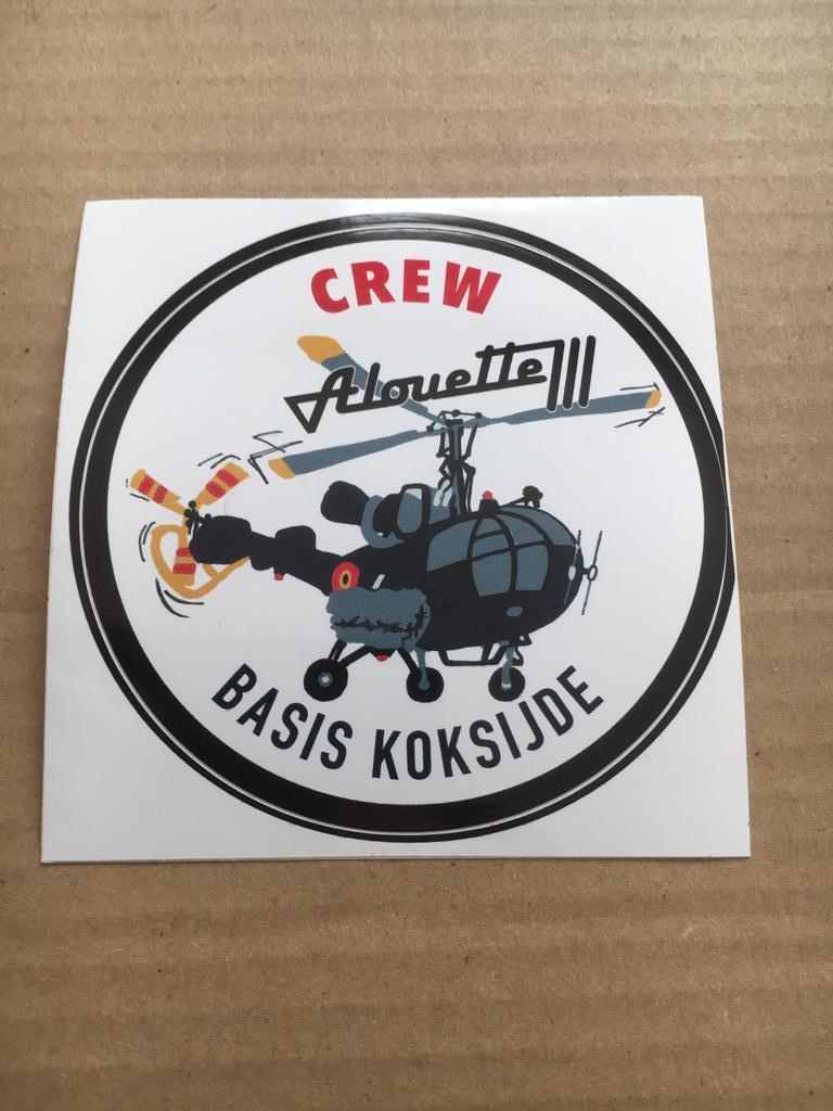 Sticker : Alouette III - Basis Koksijde - 40 Sqn., Ophalen of Verzenden, Nieuw, Overige typen