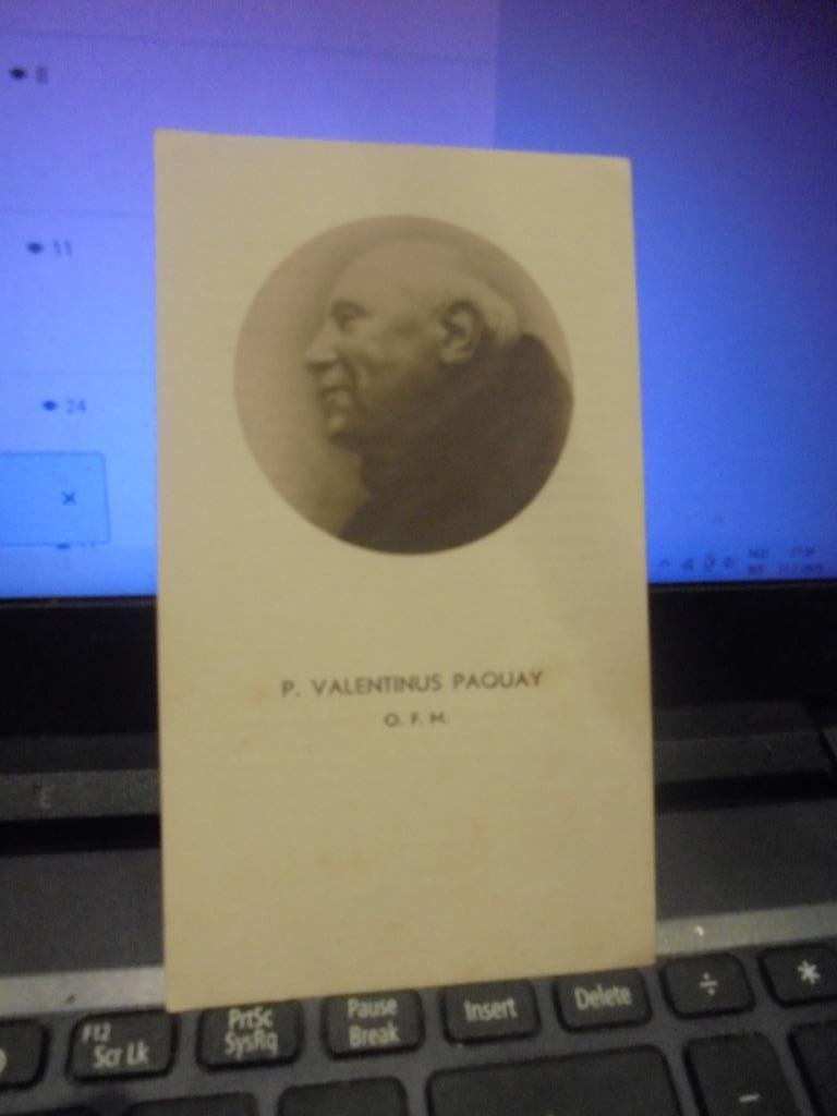 P.Valentinus Paquay - gebed, Enlèvement ou Envoi, Comme neuf, Carte ou Gravure, Christianisme | Catholique