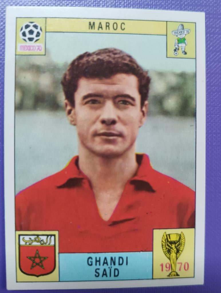 Panini carte anno 1970 Coupe du monde foot Mexique 70 GHANDI, Envoi, Image