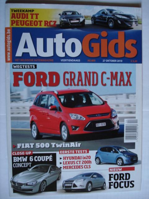 AutoGids 809 Peugeot RCZ/Audi TT/FIAT 500/Mercedes-Benz CLS, Livres, Autos | Brochures & Magazines, Utilisé, Général, Envoi