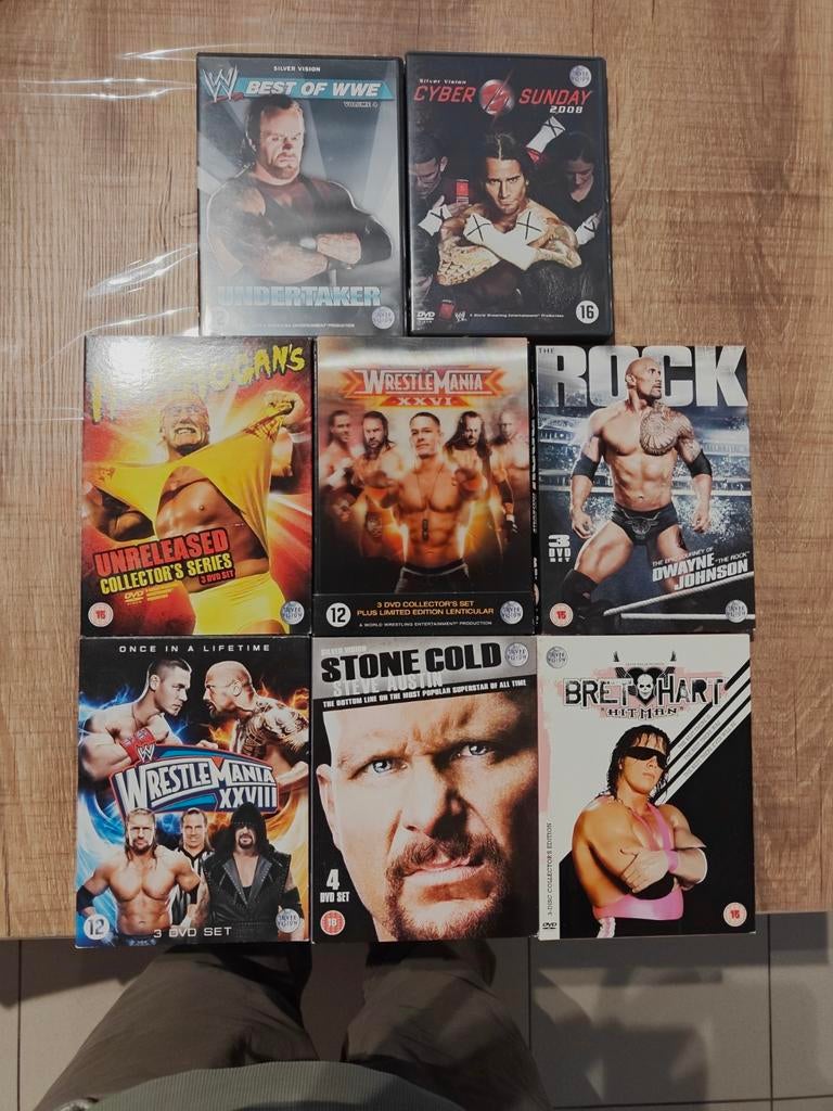 Wrestling DVD'S ( 8 stuks ), Boxset, Overige typen, Ophalen of Verzenden, Zo goed als nieuw
