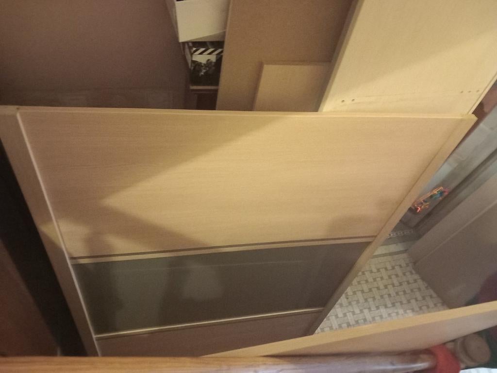 2 portes bois et verre, Enlèvement, Utilisé