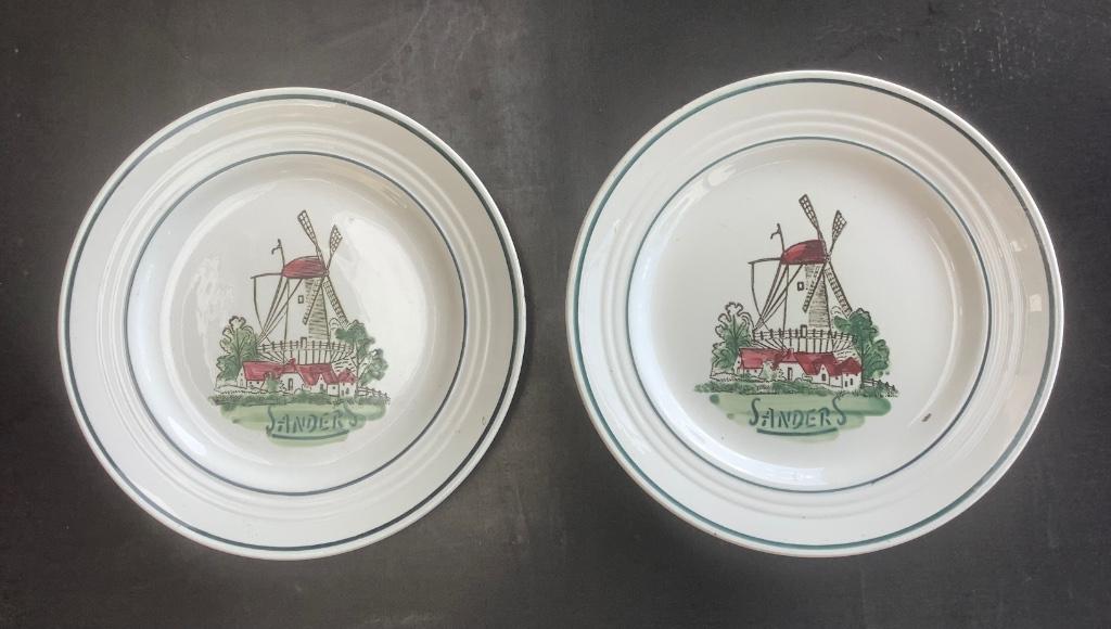 2 Sierborden -Sanders - Ceranord st’ Amand - Semi Vitrifie, Antiek en Kunst, Ophalen of Verzenden