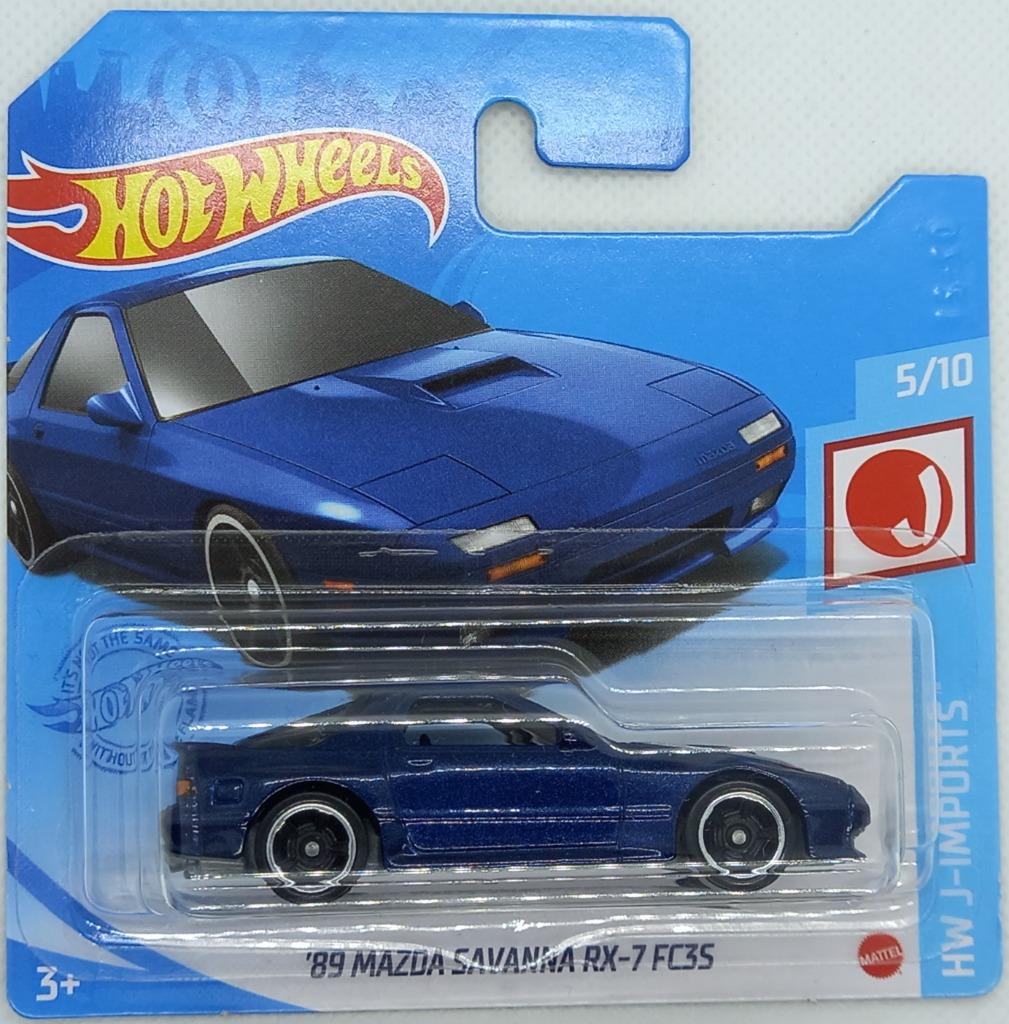 Hotwheels 89 Mazda Savanna RX-7 FC3S (blauw), Enlèvement ou Envoi, Neuf, Voiture
