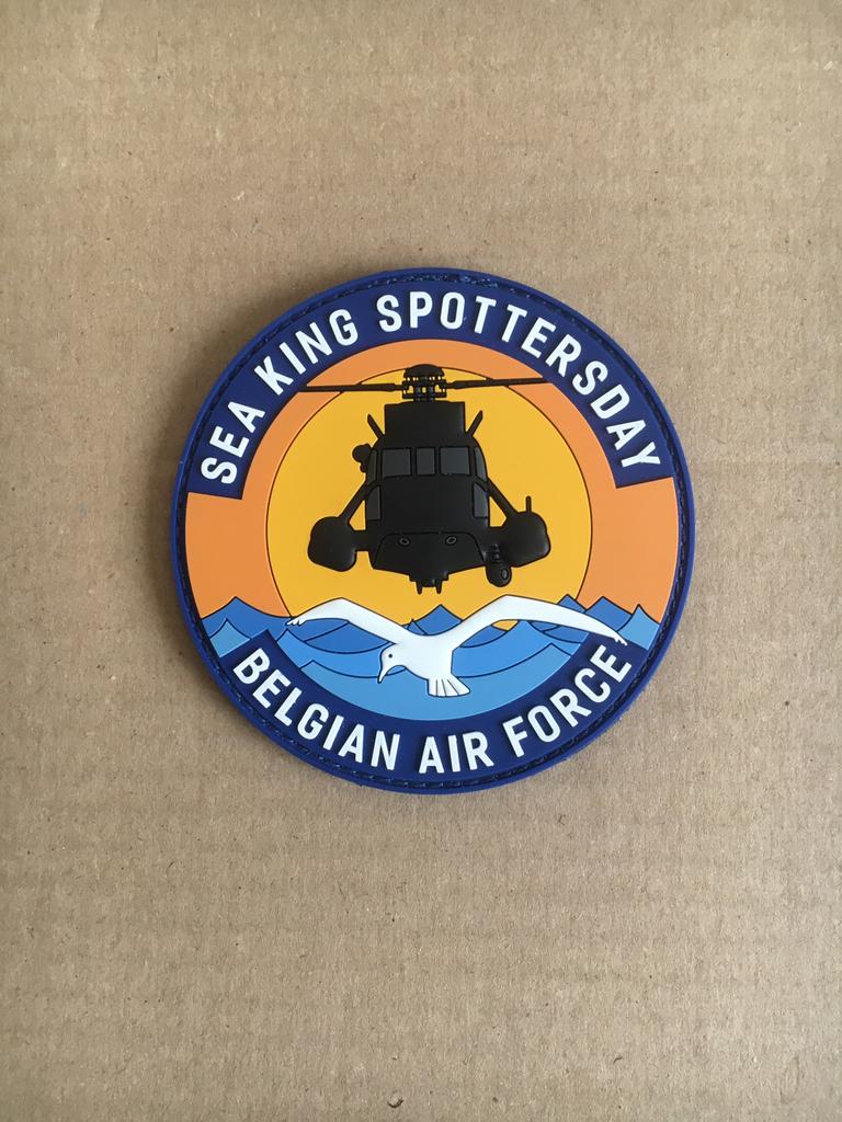 Badge : Seaking - Spottersday - 40 Sqn - Basis Koksijde., Ophalen of Verzenden, Nieuw, Patch, Badge of Embleem