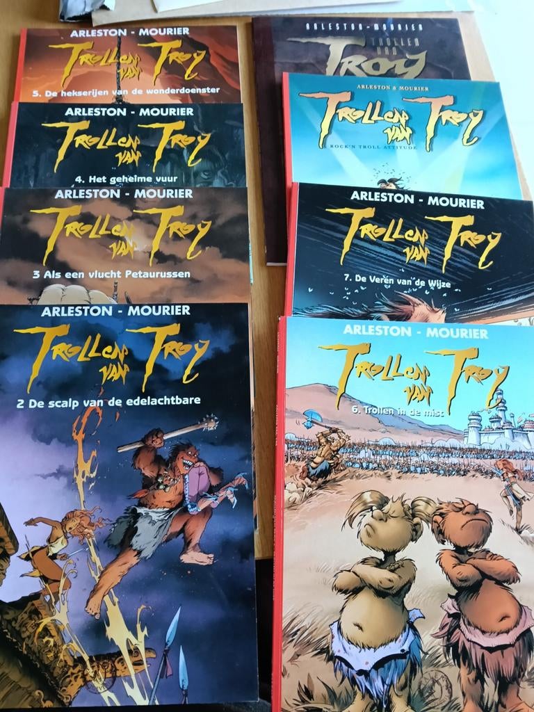 8 strips trollen van troy, Ophalen of Verzenden
