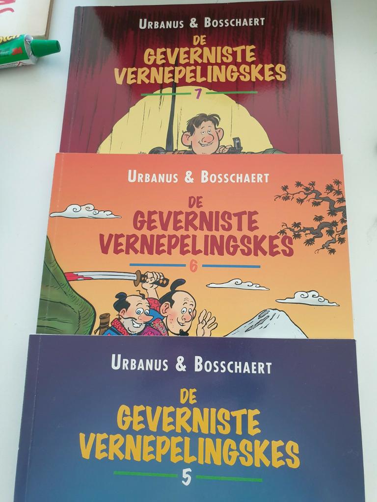 5 x Urbanus & Bosschaert De geverniste Vernepelingskes 5 6 7, Boeken, Stripverhalen, Ophalen of Verzenden, Zo goed als nieuw, Urbanus; Jan Bosschaert