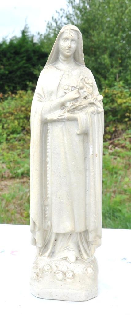 sainte Thérèse en platre peint signée pieraccini 32 cm, Antiquités & Art, Antiquités | Objets religieux, Enlèvement ou Envoi