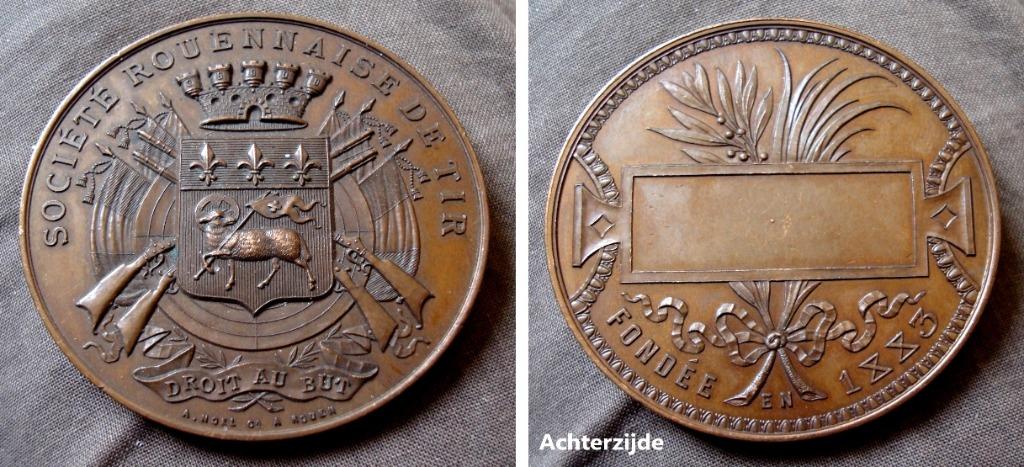 Medaille Concours de Tir à Rouen 1883 (France), Envoi, Bronze