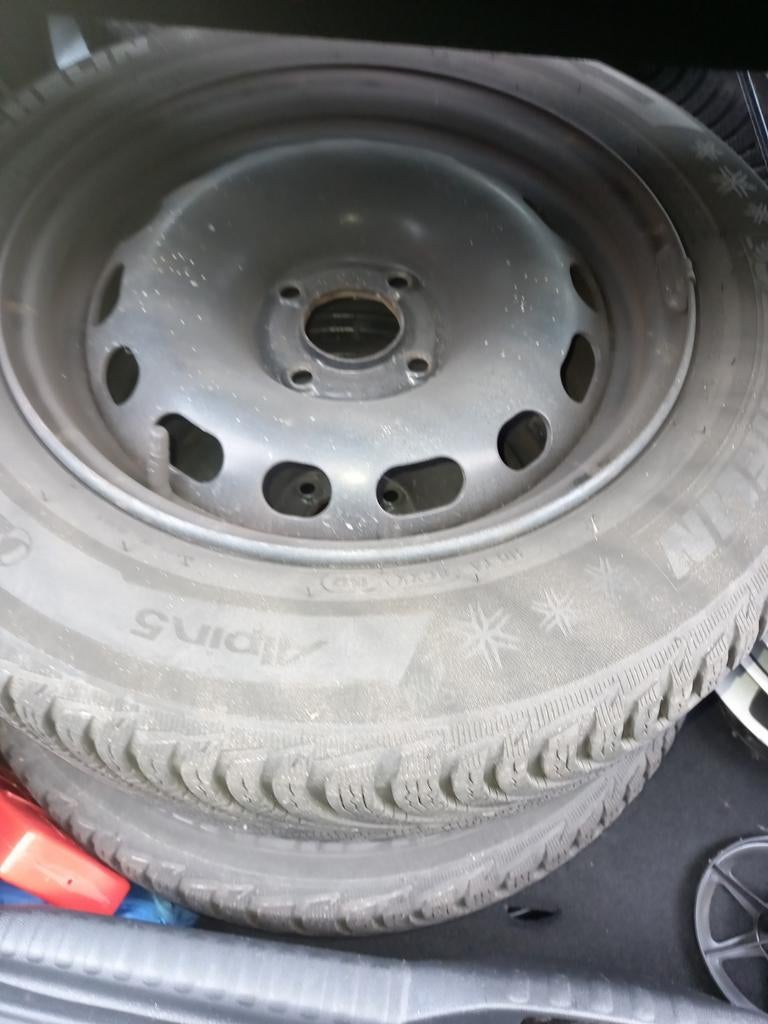 4 winterbanden Michelin Alpin 195/65/R915   91T, Ophalen, Zo goed als nieuw