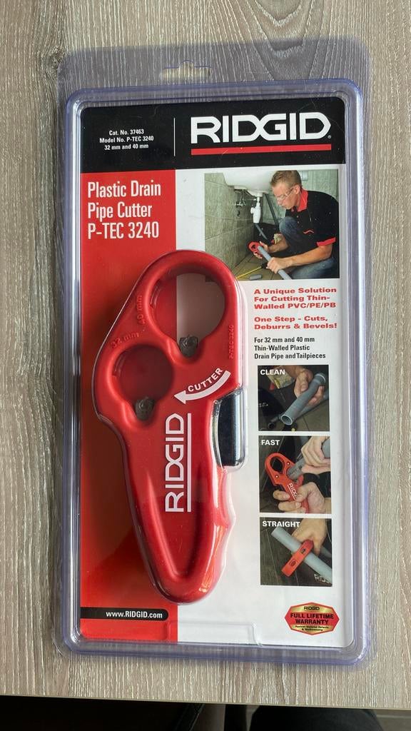 Ridgid P-TEC 3240 buizensnijder voor PVC/PE/PB, Doe-het-zelf en Bouw, Sanitair, Verzenden, Nieuw