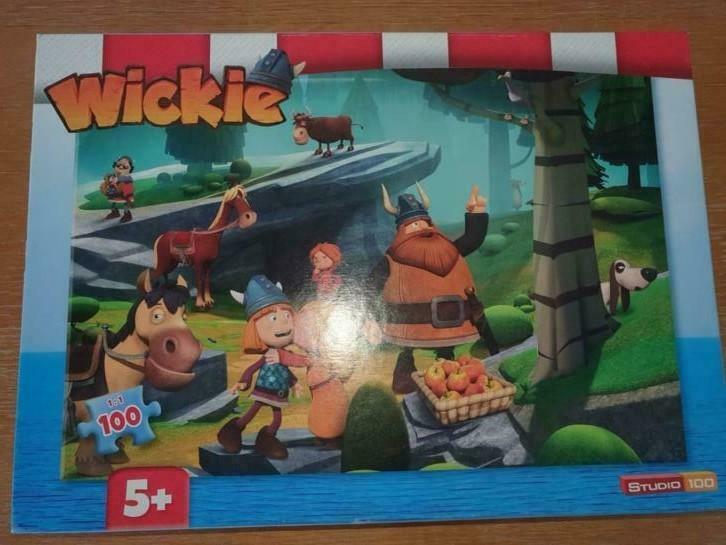 puzzel Wickie - 100 stuks, Ophalen, Meer dan 50 stukjes, Zo goed als nieuw, 4 tot 6 jaar