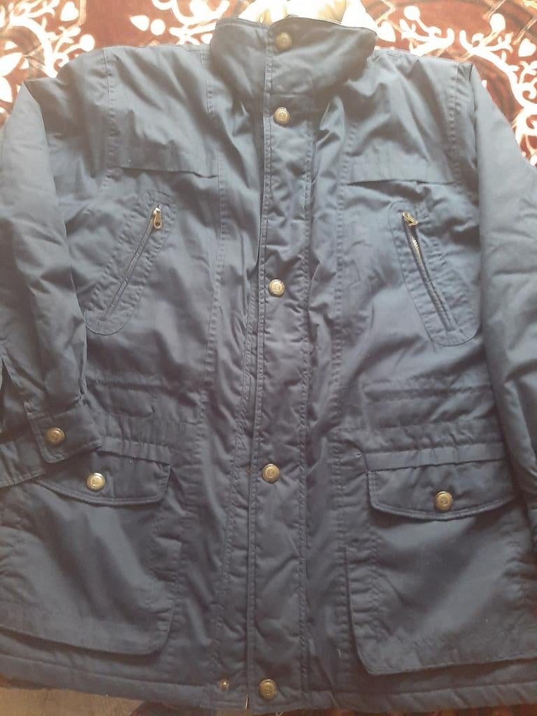 Heren parka jas met 9 zakken sluit met rits en pitsers blauw, Kleding | Heren, Ophalen, Blauw